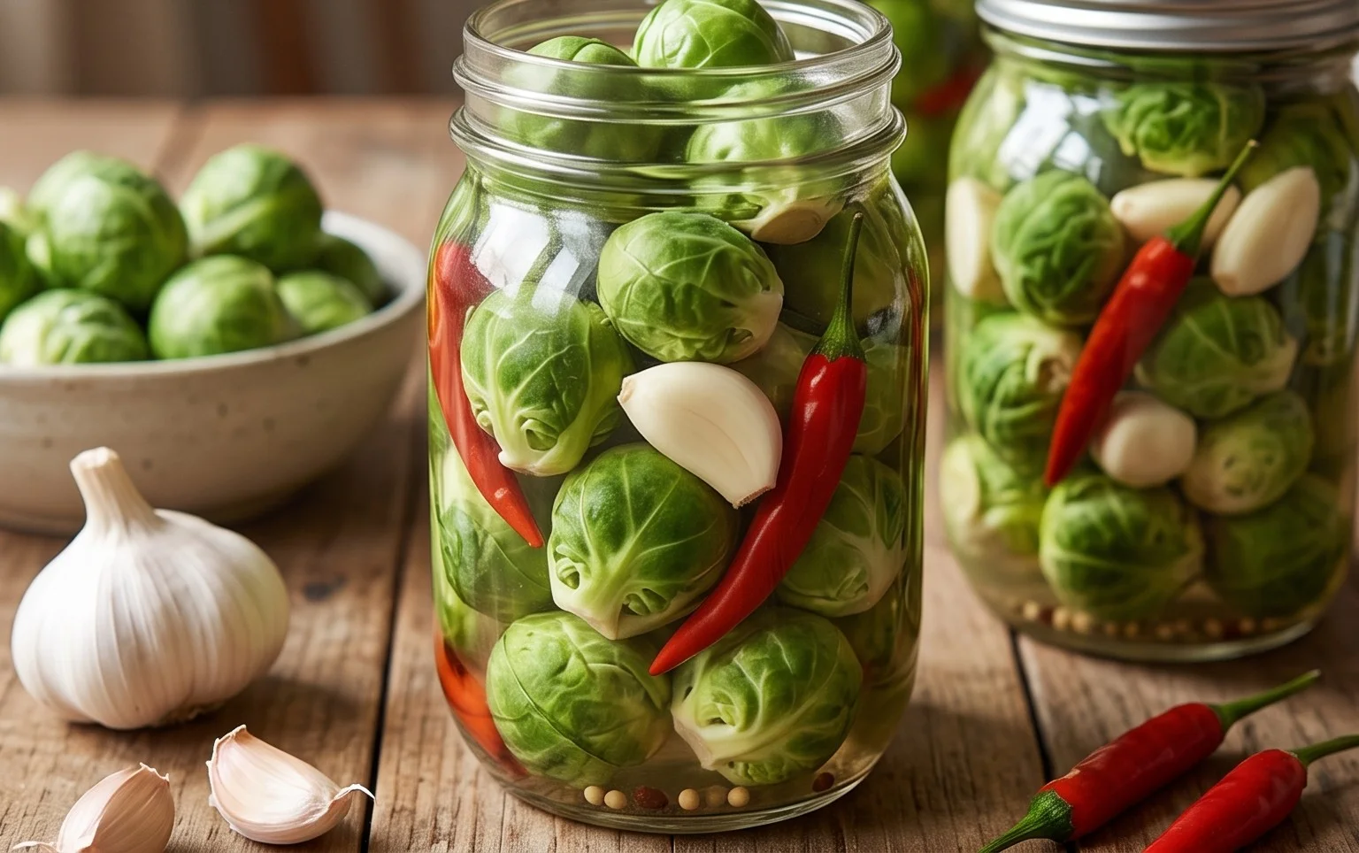 Easy Pickled Brussels Sprouts Recipe (Water Bath Canning)