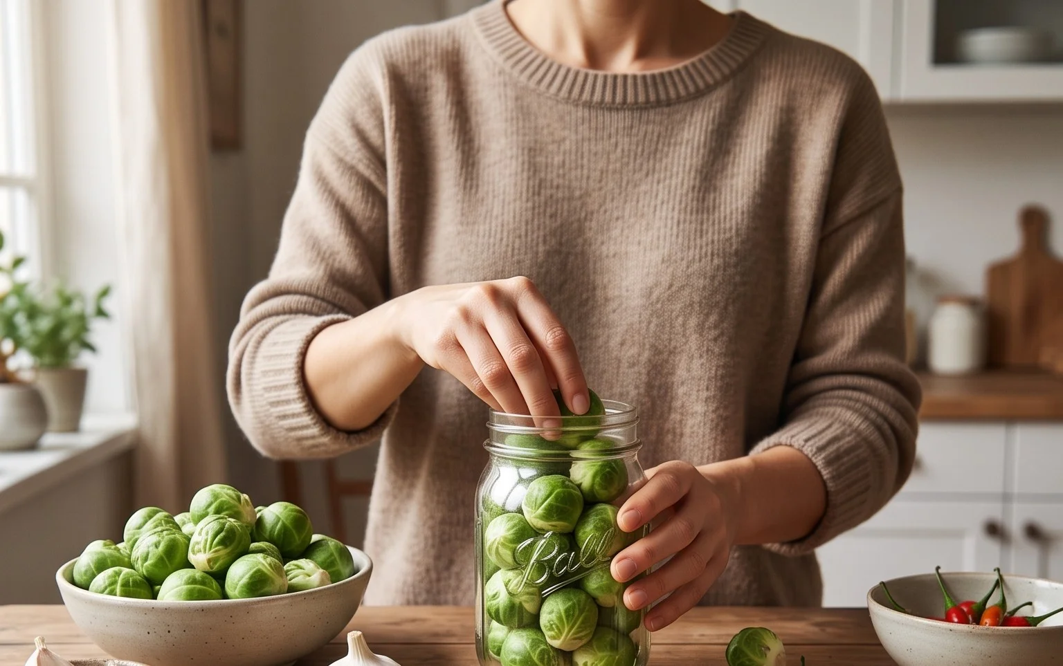 Easy Pickled Brussels Sprouts Recipe (Water Bath Canning)
